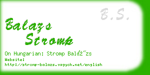 balazs stromp business card